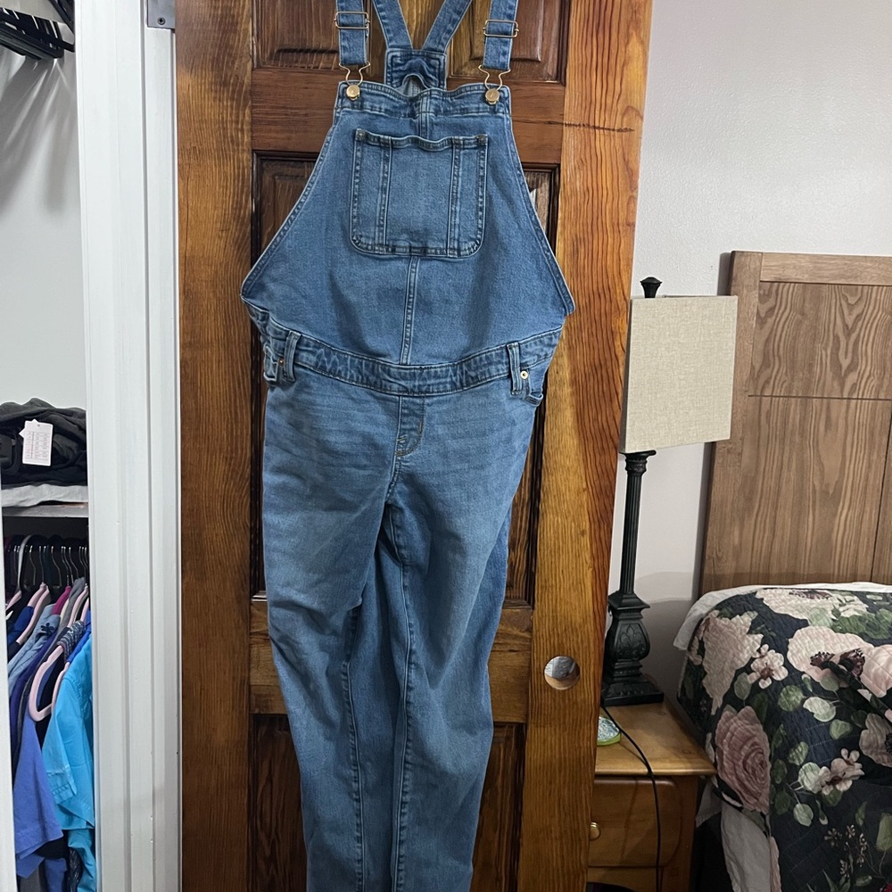 Blue Denim Maternity Overalls